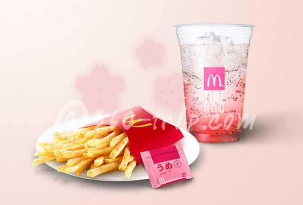 French Fries Plum Seasoning-Sakura Cherry Mac Fizz-McDonalds