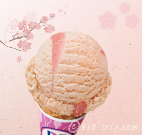 Sakura flavor ice cream-Baskin Robbins